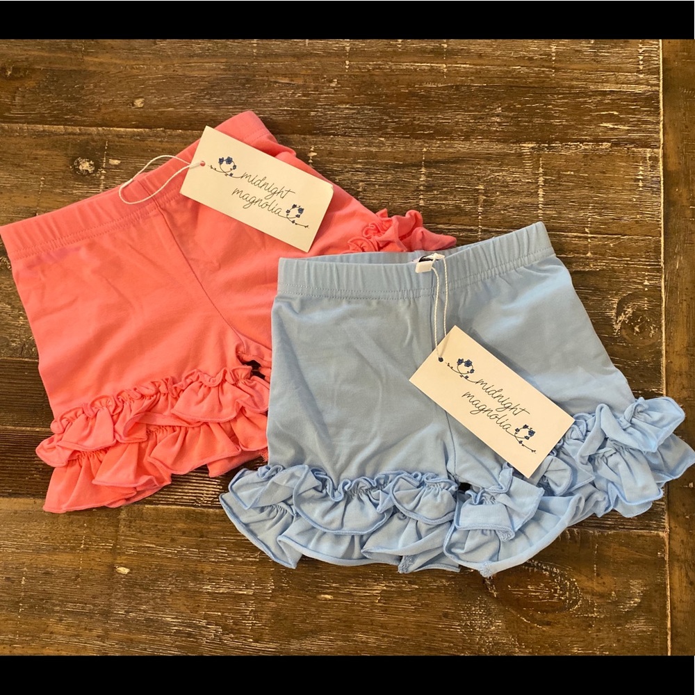 Midnight Magnolia Ruffle Shorts